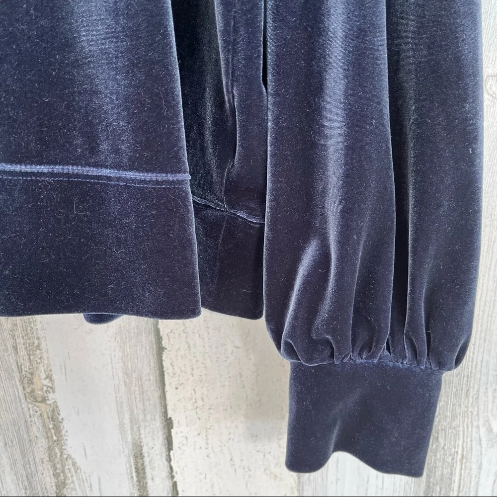 MADEWELL Blue Velour Crewneck Sweatshirt XL - Picture 8 of 10